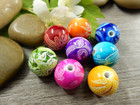 Akryylihelmi kuvio, 12mm, mixsetti, 10kpl