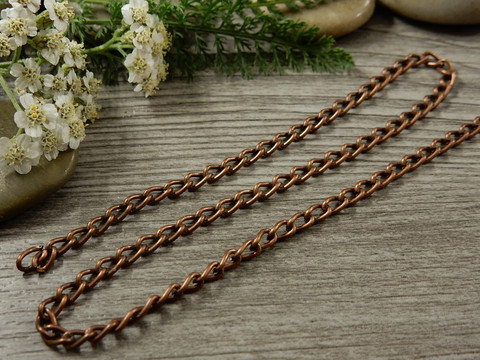 Twistketju,3x5x0.8mm, kupari, 1m