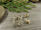 Strassiriipus/linkki, 8x4mm, vaaleakulta/kirkas, 1kpl