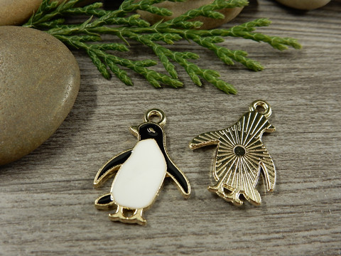 Pingviiniriipus, 23x17mm, musta-valkoinen, 1kpl