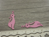 Kissariipus, 27x9mm, pinkki, 1kpl