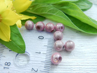 Heijastava helmi, 6mm, vaaleanpunainen, 1kpl