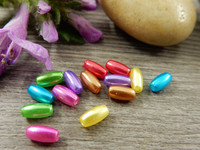 Akryylihelmi, 6x3mm, mix setti, 50kpl