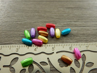 Akryylihelmi, 6x3mm, mix setti, 50kpl