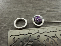 Helmikehys ympyrä, 15x13mm, kromi, 1kpl