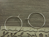Korvakorurengas, 25x0.6mm, kirkashopea, 1pari