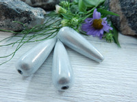 Heijastava helmi, 30x10mm, hopea, 1kpl