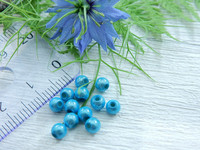 Heijastava helmi,4mm, turkoosi, 1kpl
