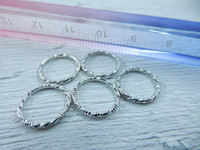 Välirengas kierre, 12x1.1mm, avattava, kromi, 20kpl