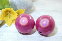 Heijastava helmi, 18mm, fuksia, 1kpl