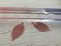 Lehtiriipus 19x10mm, roosa, 1kpl