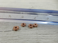 Akryylihelmi rondelli, 4mm, ruusukulta, 50kpl