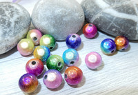 Heijastava helmi, 8mm, mix väri, 15kpl
