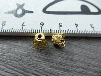 Helmihattu filigraani, 6x8mm, kulta, 10kpl