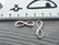 Ääretönriipus/ linkki, 23x8mm, kirkashopea, 1kpl