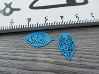 Lehtiriipus 19x10mm, turkoosi, 1kpl