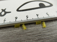 Lasihelmi putki, 2x5mm, keltainen, 50kpl