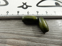 Puuhelmi ovaali, 15x7mm, oliivi, 20kpl