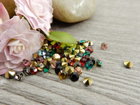 Strassit akryyli , 3mm, mixsetti, 100kpl