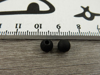 Akryylihelmi, 6mm, mattamusta, 20kpl