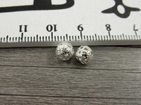 Metallihelmi filigraani, 6mm, kirkashopea, 20kpl