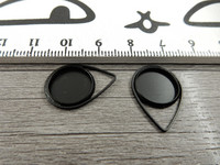 Kapussipohja pisara, 12mm, musta, 1kpl