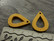 Puuriipus pisara, 25x17mm, keltainen, 1kpl