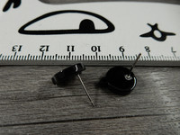 Korvakorutappi lenkillä, 11x12mm, musta, 1pari