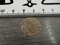 Paljetti/riipus, 20mm, shamppanja/vaaleakulta, 1kpl