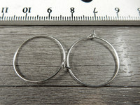 Korvakorurengas, 20x0.6mm, kirkashopea, 1pari