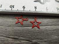 Tähtiriipus, 11x10mm, punainen, 1kpl