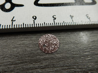 Paljetti/riipus, 10mm, vaaleanpunainen, 20kpl