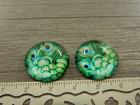 Kapussi sulka, 20mm, vihreä, 1kpl