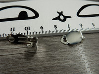 Korvakoruklipsi, 10mm, kirkashopea, 1pari