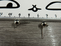 Korvakorutappi lenkillä, 6x17mm, kromi, 1pari