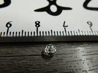 Rondelli, 4mm, kromi/kirkas strassi, 20kpl
