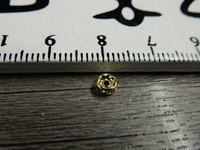 Rondelli, 4mm, kulta/kirkas strassi, 20kpl