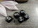 Kirjainhelmi S, 7mm, musta, 1kpl