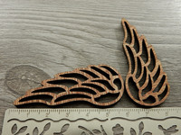 Puuriipus siipi, 56x23x4mm, ruskea, 1kpl
