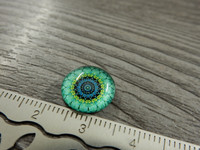 Kapussi ympyrä, 12mm, vihreä, 1kpl