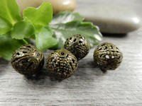 Metallihelmi filigraani, 10mm, pronssi, 10kpl