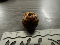 Puuhelmi kuvio, 16mm, ruskea, 1kpl