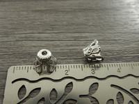 Helmihattu kori,  6.5x8.5mm, kirkashopea, 10kpl