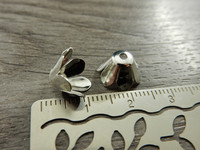 Helmihattu kukka, 10mm, kirkashopea, 10kpl