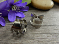 Rustokorvakoru/ ear cuff, 10x10mm, rst, 1kpl