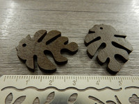 Puuriipus lehti, 30x23mm, tummanruskea, 1kpl