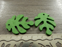 Puuriipus lehti, 30x23mm, vihreä, 1kpl