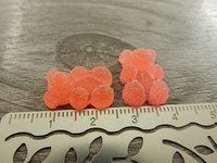 Kapussi nalle, 17x11mm, punainen, 1kpl