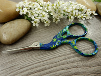 Haikarasakset, 9.5cm, sinivihreä, 1kpl