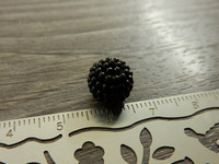 Akryylihelmi vadelma, 10mm, musta, 20kpl